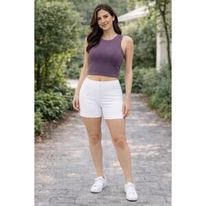 Athleta Women's Size XXS/XS Purple Sutra Lace Crop Tank Top - B013